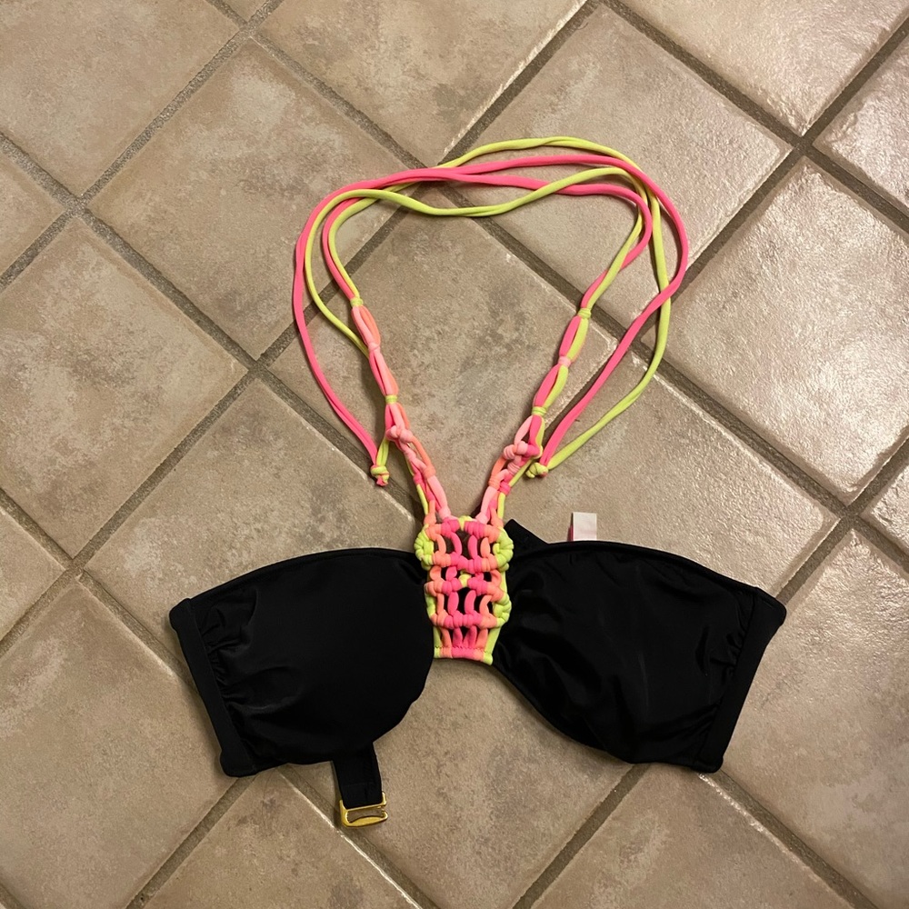 VS swimsuit top. Neon tie up.